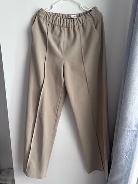 Zara Wide Leg Trousers in Beige